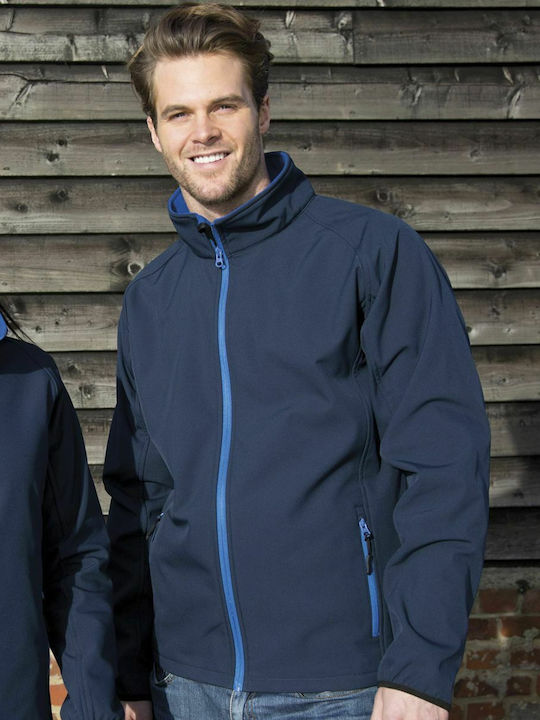 Geci Barbati Softshell Waterproof și cu Protecție Împotriva Vântului Navy Albastru Marin