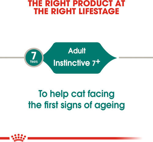Royal Canin Instinctive 7+ Nassfutter für Erwachsene Katzen in Beutel mit Geflügel 85gr