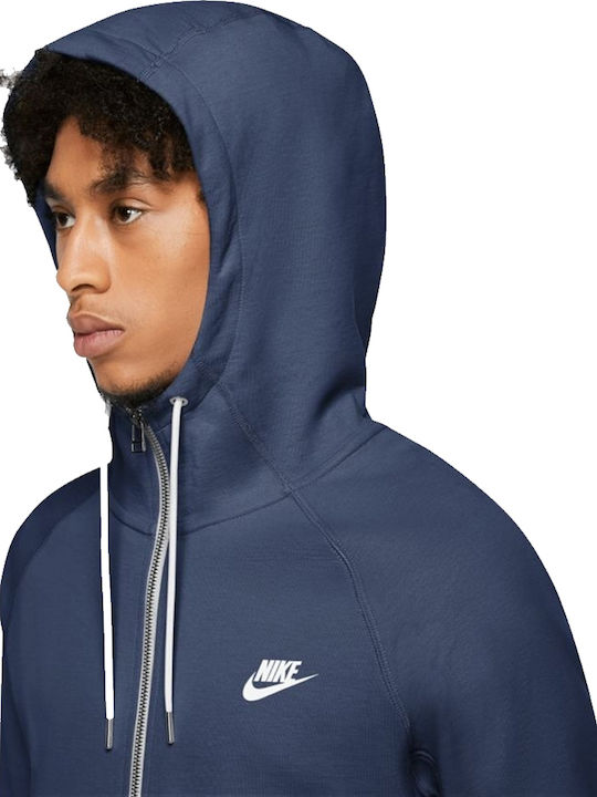 Club Cardigan with Hood Navy