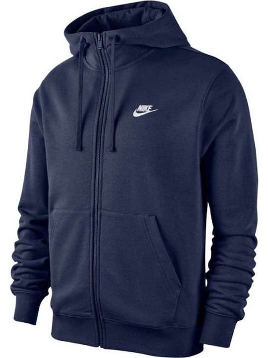 Club Cardigan with Hood Navy