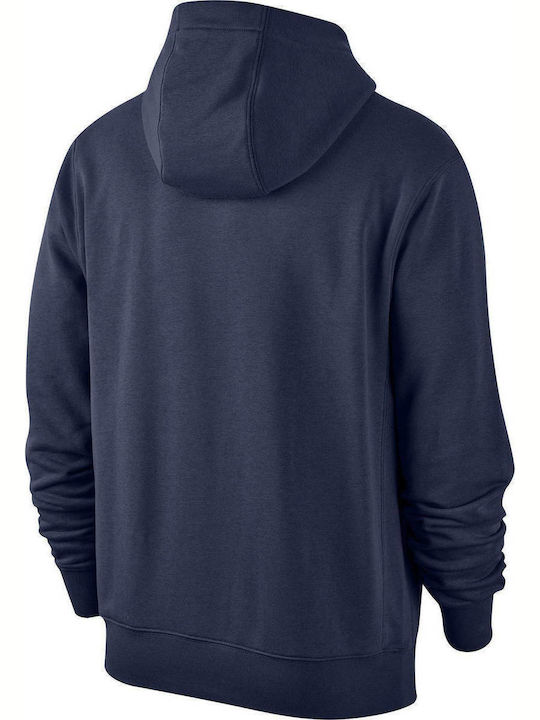 Club Cardigan with Hood Navy