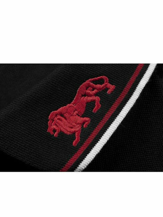 Lion Polo Short Sleeve T-shirt Black