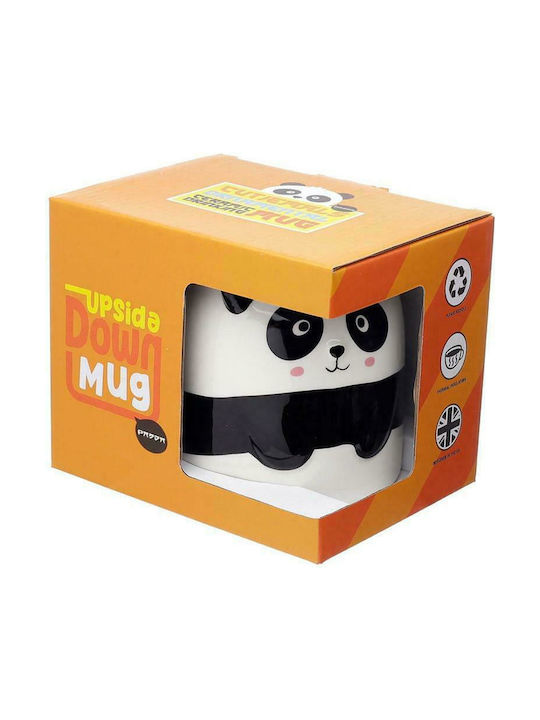 Puckator Pandarama Upside Down Чаша Керамично Бяла