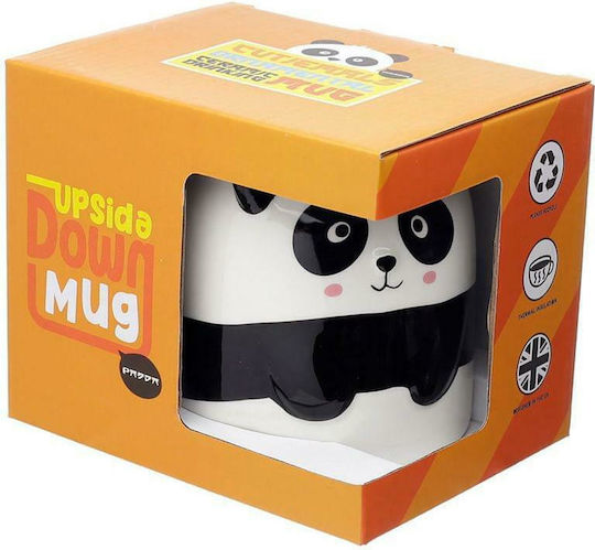 Puckator Pandarama Upside Down Чаша Керамично Бяла