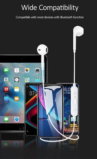 Usams LN Sport Ohrstöpsel Bluetooth-Freisprecheinrichtung Kopfhörer mit Schweißresistenz Weiß