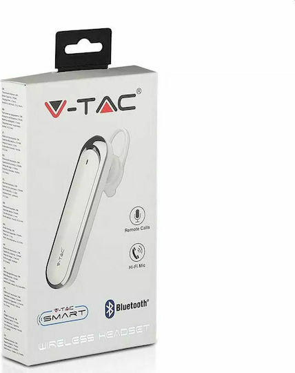 V-TAC VT-6800 Earbud Bluetooth хендсфри Слушалка Сребрист