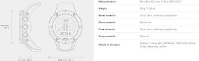 Suunto Spartan Trainer Wrist HR 46mm Waterproof Smartwatch with Heart Rate Monitor (Ocean)