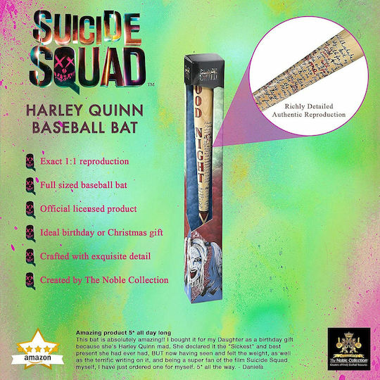 The Noble Collection DC Comics Harley Quinn Goodnight Bat Weapon Replica Length 81cm Scale 1:1