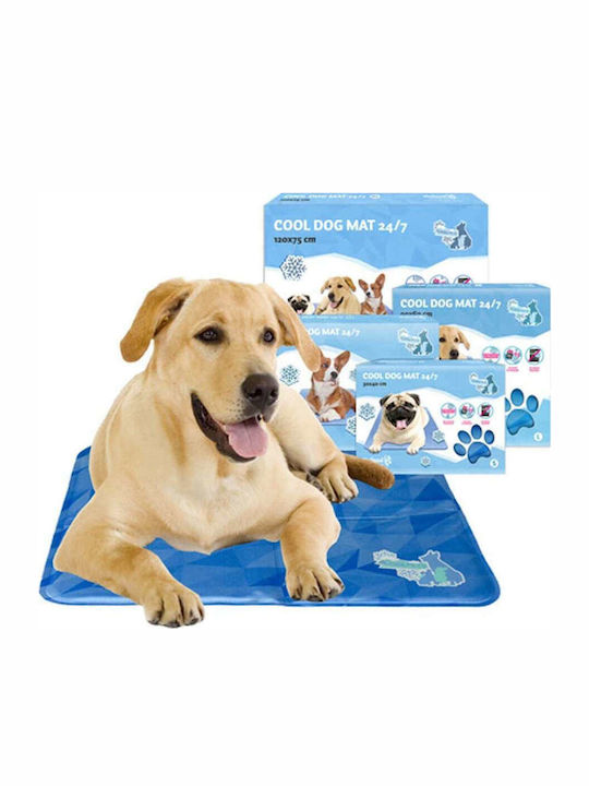 Coolpets Cool Dog Matratze für Hunde Rechteck Kühlendes Blau 90x60cm.
