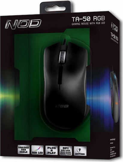 NOD TA-50 RGB Gaming Ποντίκι 7200 DPI Μαύρο