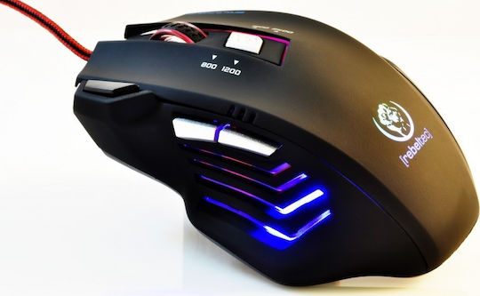 Rebeltec Punisher 2 Gaming Ποντίκι Μαύρο