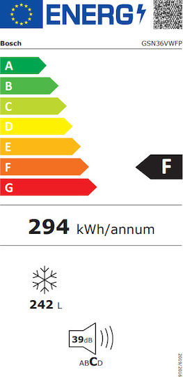 Bosch Όρθιος Καταψύκτης 242lt NoFrost