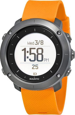 Suunto Traverse Stainless Steel 50mm Waterproof Smartwatch (Amber)