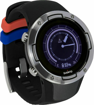 Suunto 5 Stainless Steel 46mm Waterproof Smartwatch with Heart Rate Monitor (Black Steel)