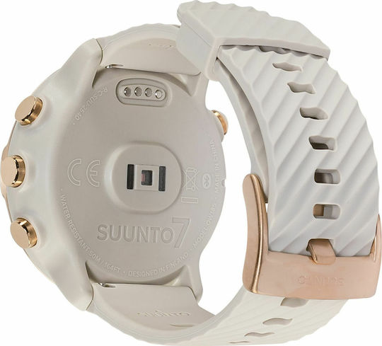 Suunto 7 50mm Αδιάβροχο Smartwatch με Παλμογράφο (Sandstone Rosegold)