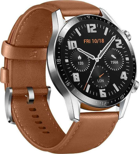 Huawei Watch GT 2 Classic 46mm mit Pulsmesser (Pebble Brown)