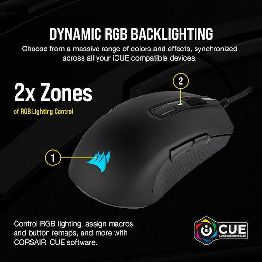 Corsair M55 RGB Pro Gaming Gaming Maus 12400 DPI Schwarz