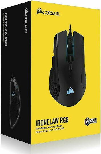 Corsair Ironclaw RGB Gaming Ποντίκι 18000 DPI Μαύρο