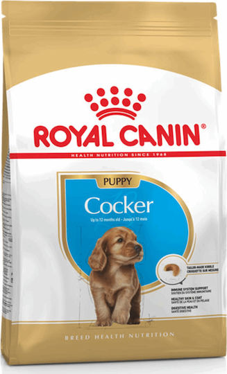 Royal Canin Cocker Puppy 3kg Trockenfutter für Welpen mittlerer Rassen mit Geflügel und Reis