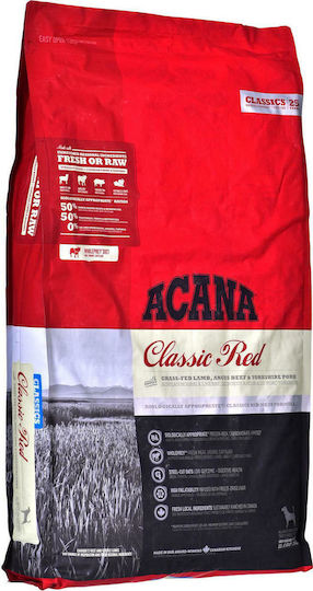 Acana Classic Red 11.4kg Ξηρά Τροφή Σκύλων χωρίς Σιτηρά & Γλουτένη με Αρνί, Βοδινό και Χοιρινό
