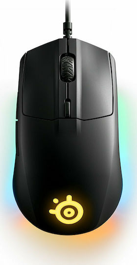 SteelSeries Rival 3 RGB Геймърска Мишка 8500 DPI Черна