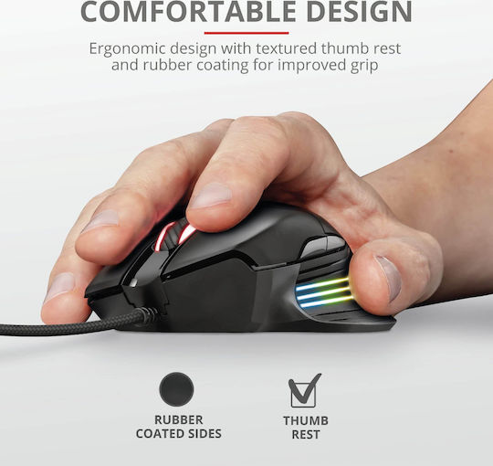 Trust GXT 940 Xidon RGB Gaming Ποντίκι 10000 DPI Μαύρο