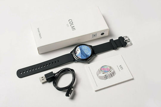 Colmi V31 Smartwatch με Παλμογράφο (Μαύρο)