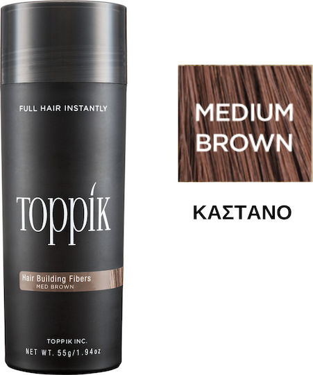 Toppik Hair Building Fibers with Keratin Hair Building Fibers Giant Medium Brown 55gr