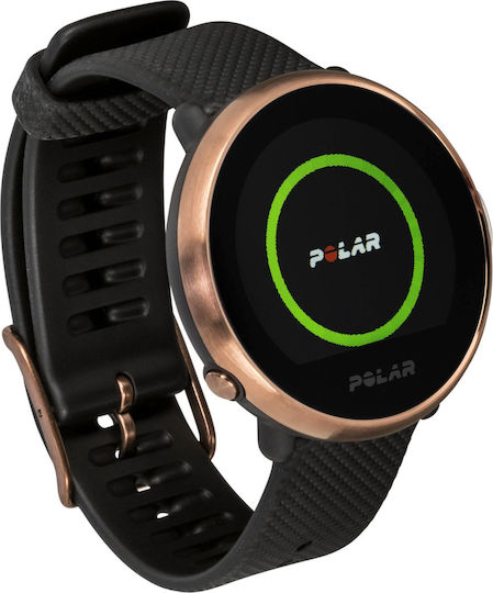 Polar Ignite 43mm Αδιάβροχο Smartwatch με Παλμογράφο (Copper Silicone)