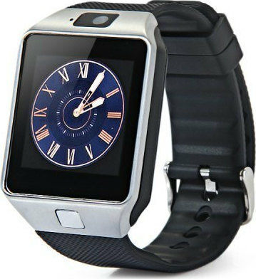 DZ09 43mm Smartwatch με SIM (Ασημί)