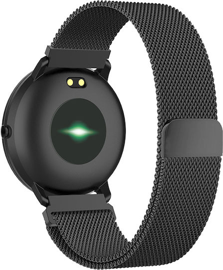 Forever ForeVive SB-320 43mm Smartwatch με Παλμογράφο (Μαύρο)