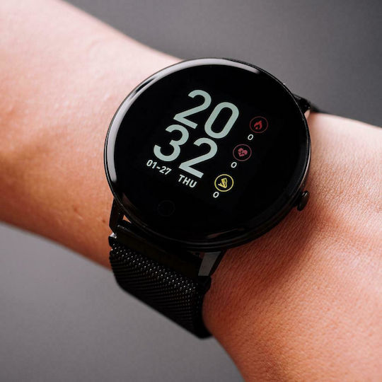 Forever ForeVive SB-320 43mm Smartwatch με Παλμογράφο (Μαύρο)