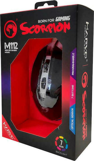 Marvo M112 RGB Gaming Gaming Maus 4000 DPI Schwarz