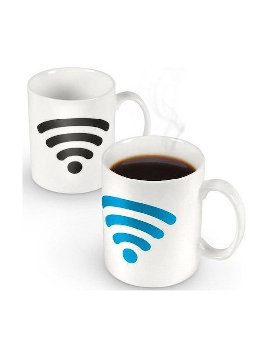 Hot Spot WiFi Heat Change Porcelain White Mug 300ml