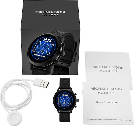 Michael Kors MKGO Stainless Steel 43mm Smartwatch με Παλμογράφο (Μαύρο)