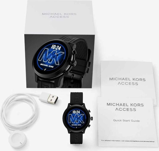 Michael Kors MKGO Stainless Steel 43mm Smartwatch με Παλμογράφο (Μαύρο)