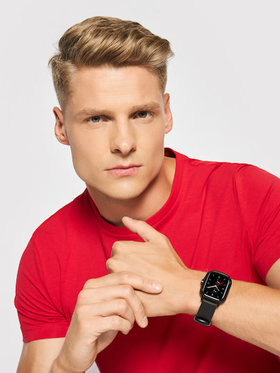 Amazfit GTS 2 Aluminium 43mm Αδιάβροχο Smartwatch με Παλμογράφο (Midnight Black)