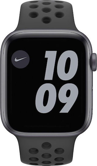 Apple Watch Series 6 Nike Aluminium 44mm Wasserdicht mit Pulsmesser (Black)