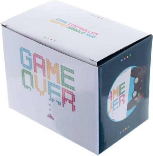 I-Total "Game Over" Τηλεχειριστήριο Κούπα Κεραμική Λευκή 380ml