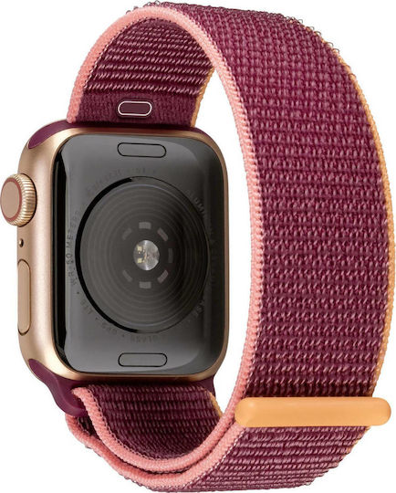 Apple Watch SE Cellular Aluminium 40mm Αδιάβροχο με eSIM και Παλμογράφο (Gold & Plum Sport Loop)