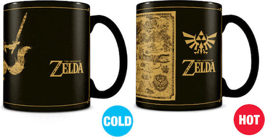 Pyramid International Legend Of Zelda Map Heat Change Ceramic Black Mug 315ml