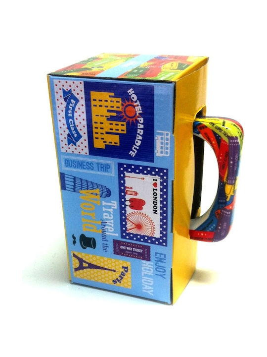 SP Souliotis Enjoy Holiday Cană din Porțelan Multicoloră 570ml