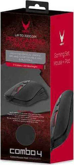 Omega VARR Gaming Set RGB Gaming Ποντίκι 3200 DPI Μαύρο