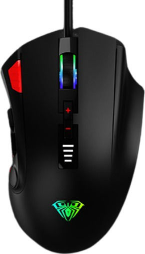 Aula Fire H512 RGB Gaming Ποντίκι 5000 DPI Μαύρο