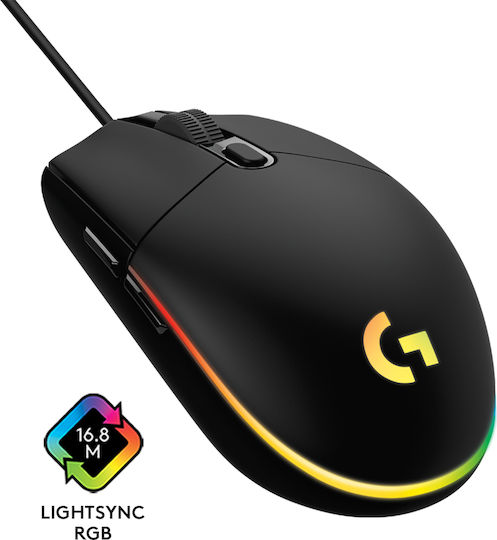 Logitech G203 Lightsync RGB Gaming Ποντίκι 8000 DPI Μαύρο