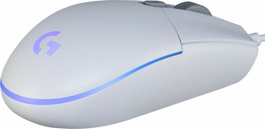 Logitech G203 Lightsync RGB Геймърска Мишка 8000 DPI Бял