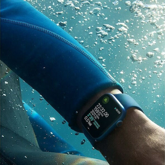 Apple Watch Series 7 Aluminium 45mm Waterproof with Heart Rate Monitor (Starlight)
