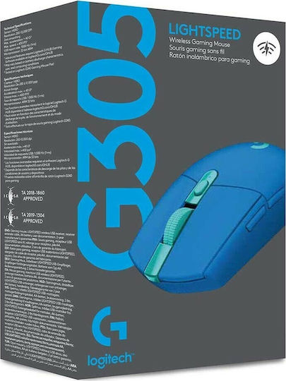 Logitech G305 Ασύρματο Gaming Ποντίκι 12000 DPI Μπλε