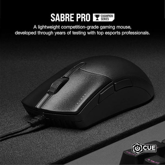 Corsair Sabre Pro Champion Gaming Ποντίκι 18000 DPI Μαύρο