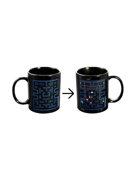 Paladone Pac Man Чаша с Промяна на Топлината Керамична Черна 330ml